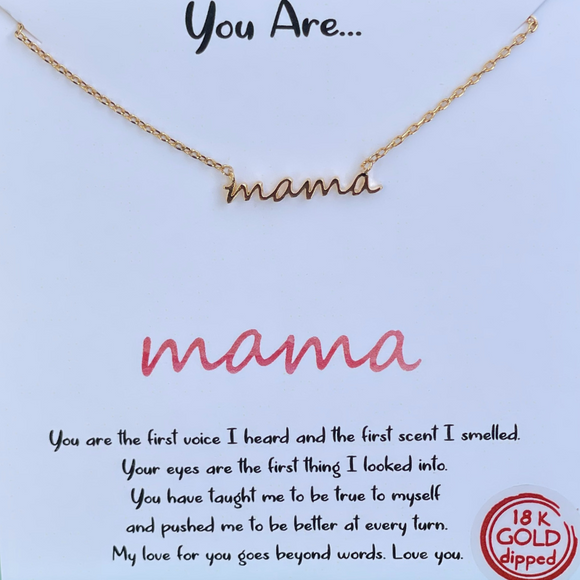 You are mama necklace
