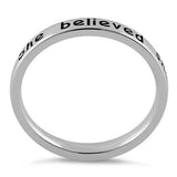Sterling Silver "She believed she could, so she did" Believe in Yourself ring